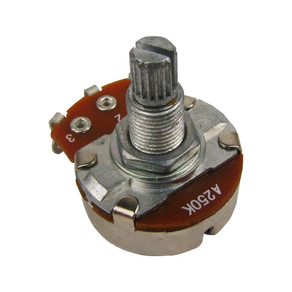 Musiclily Metric Full 18mm Split Shaft Pot A250K Guitar Potentiometer (2 Pieces)