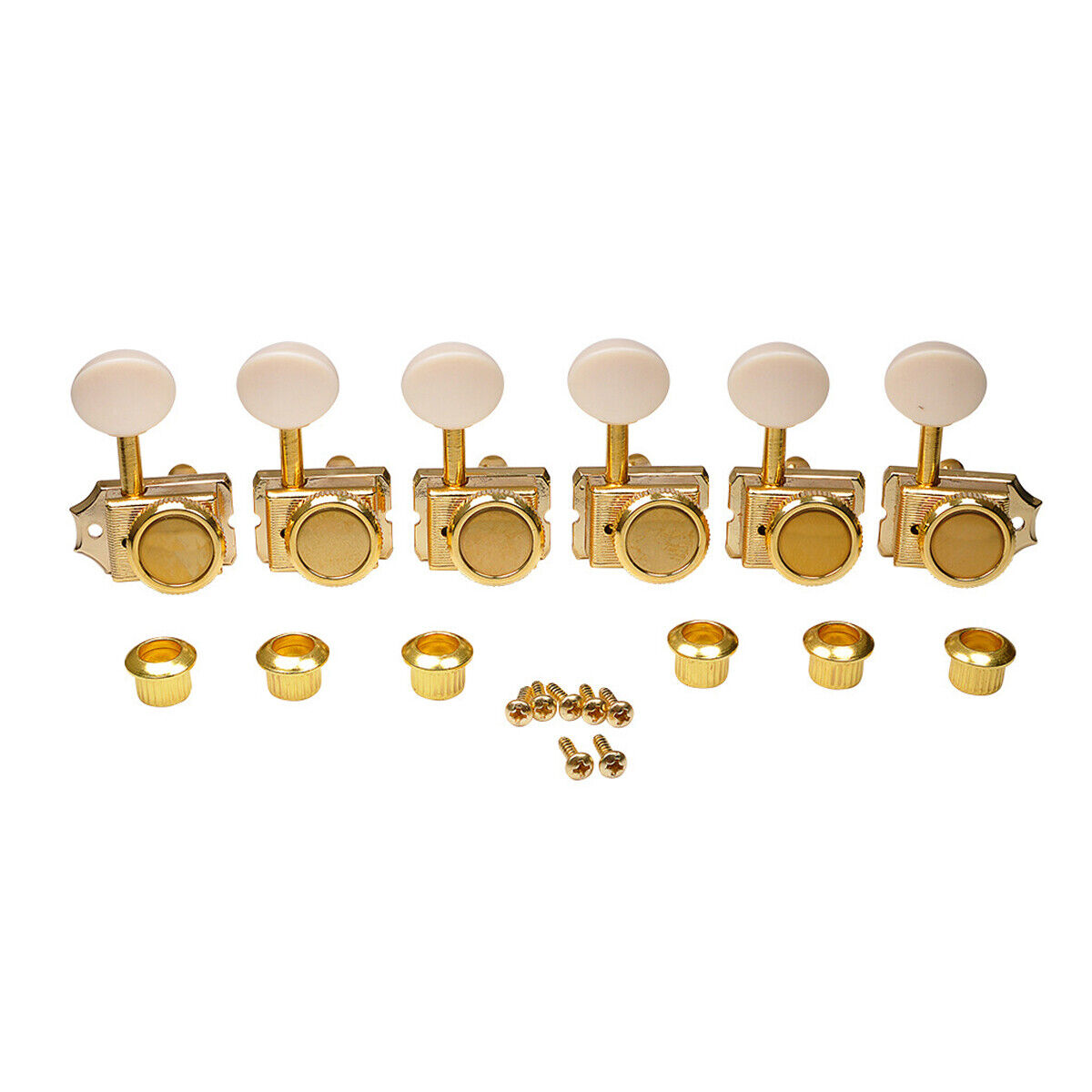 Musiclily Pro Gold 6 inline Vintage Guitar Locking Tuning Peg Machine Head 1+4+1