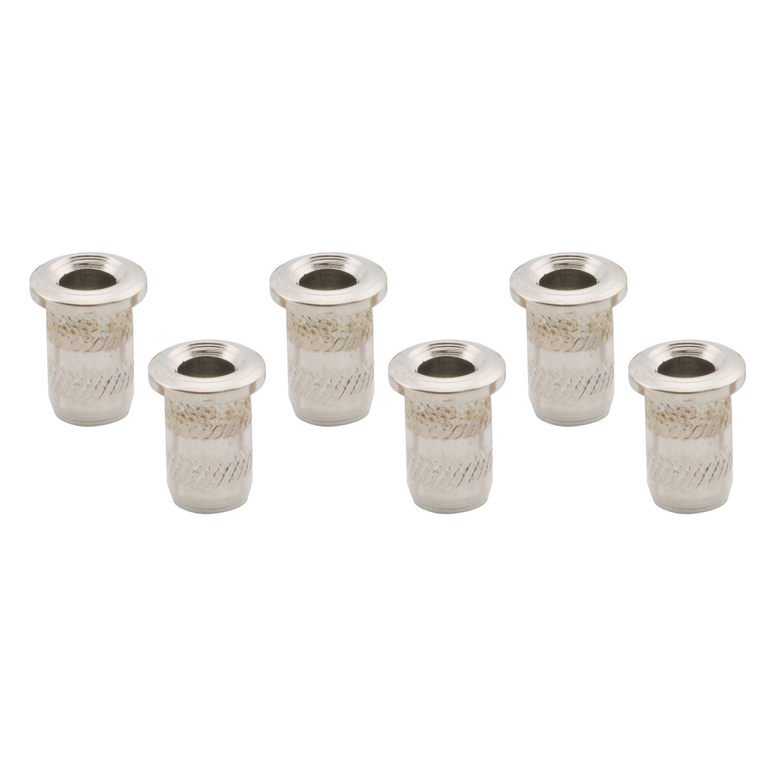 Musiclily Pro 6Pcs Nickel 4mm Steel Electric Guitar Top Mounting String Ferrules