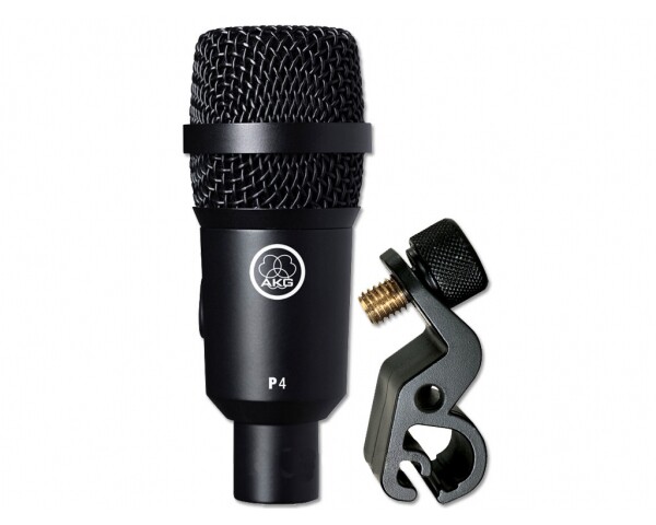 AKG P4 MICROFONO DINAMICO CARDIOIDE PER STRUMENTI FIATI PERCUSSIONI + SUPPORTO H