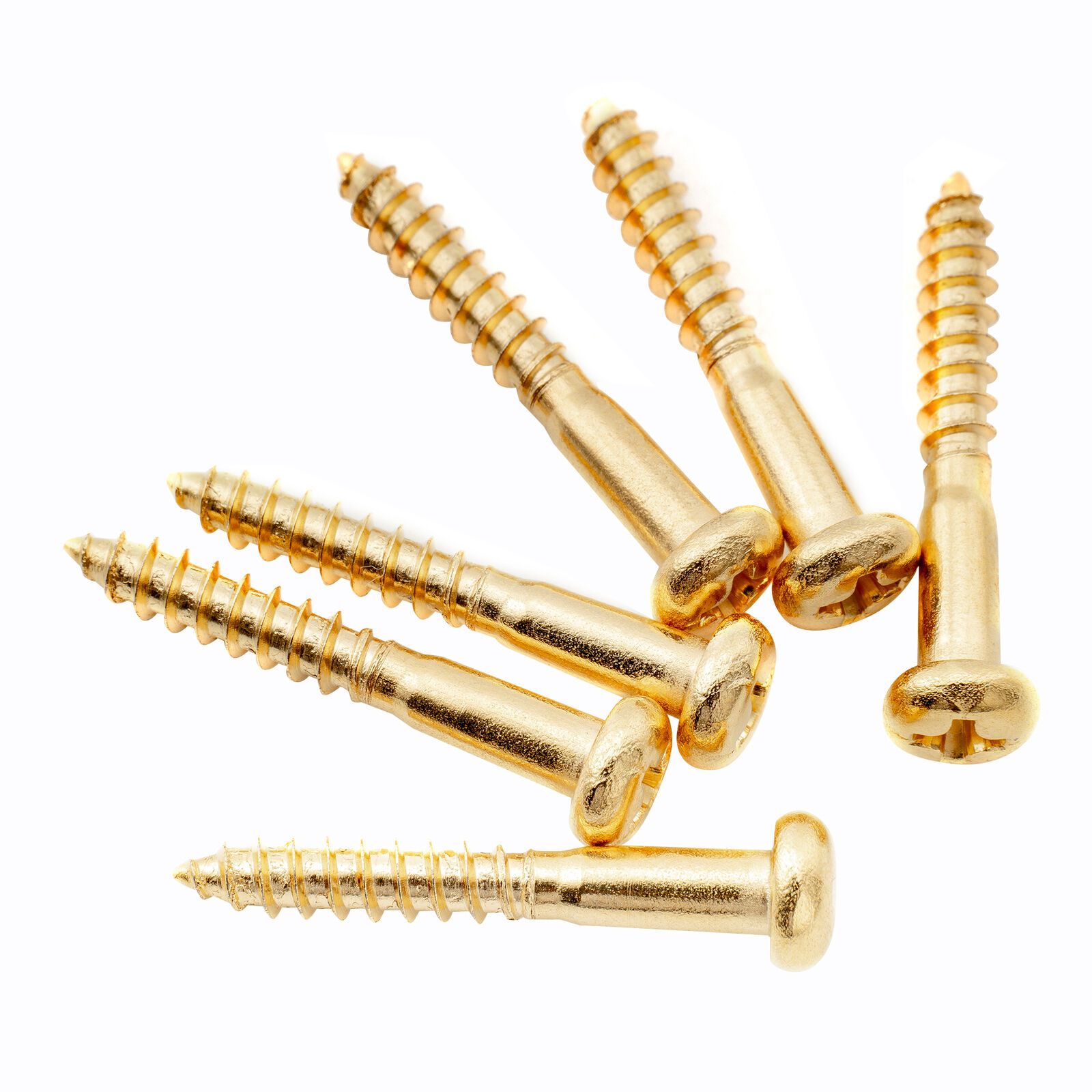 Musiclily Ultra 6Pcs Gold 3.5x25mm Pan Head Screws For ST Guitar Tremolo Bridge