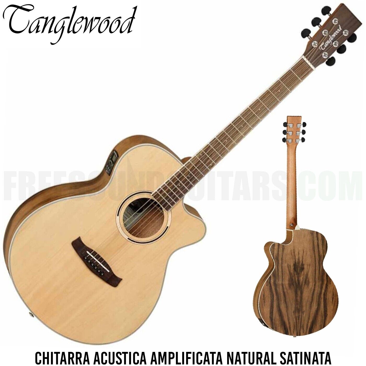 Tanglewood Dbt-sfce-pw Chitarra Acustica Elettrificata Natural