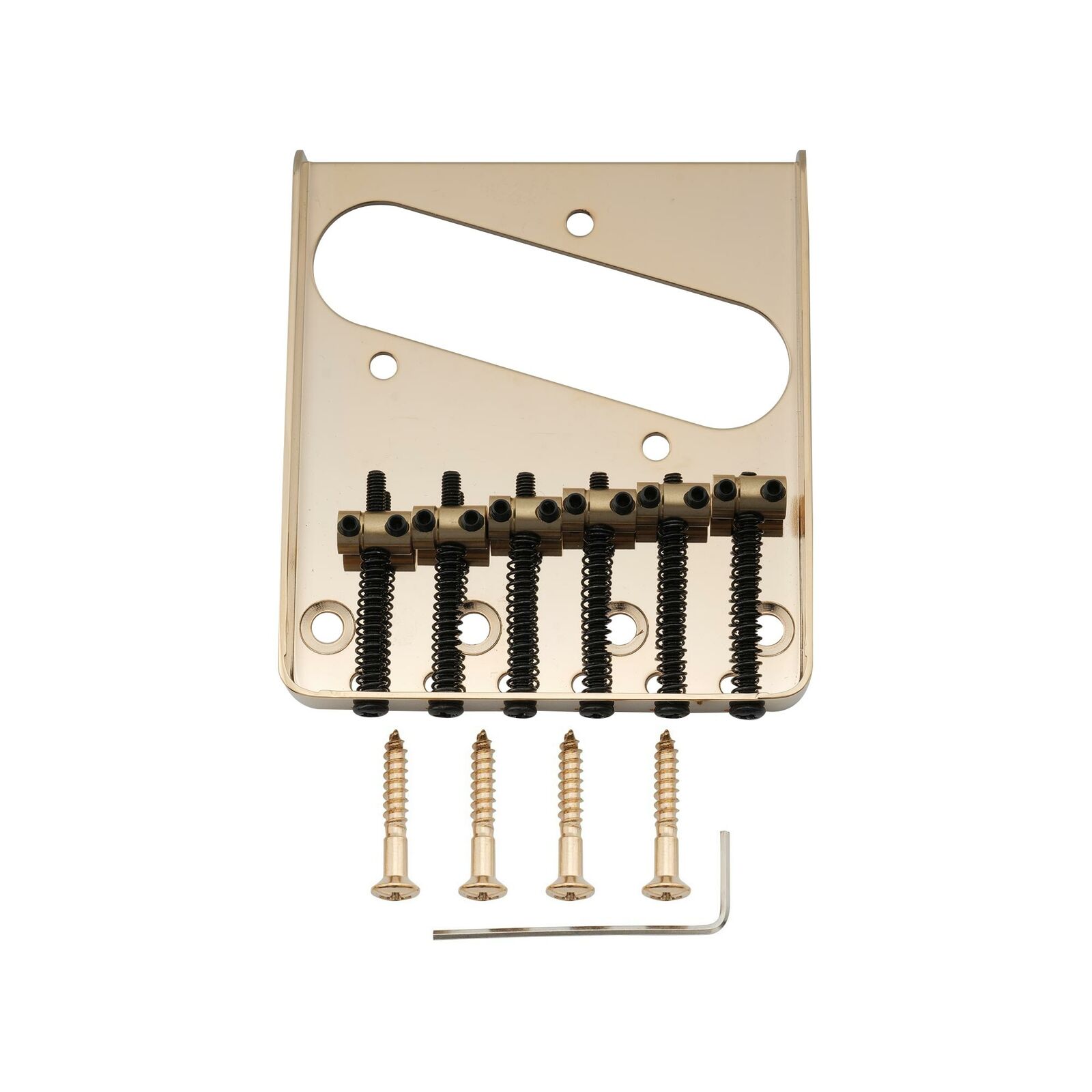 Musiclily Pro Gold 54mm Vintage Bridge Brass 6 Saddles For Import Tele TL Guitar