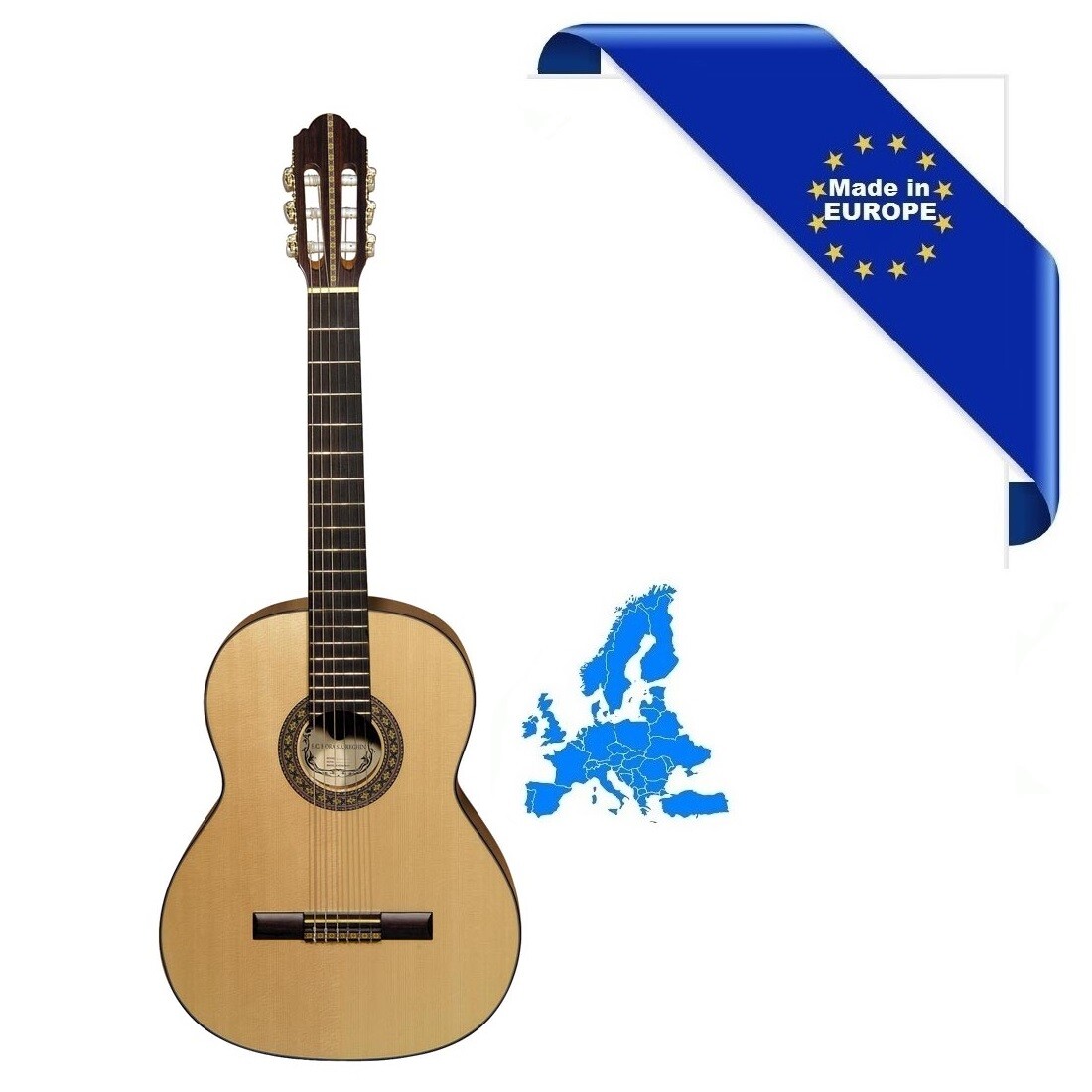 CHITARRA CLASSICA 4/4 SM40 MADE IN EUROPE TOP CEDRO MASSELLO FONDO-FASCE PALISSA