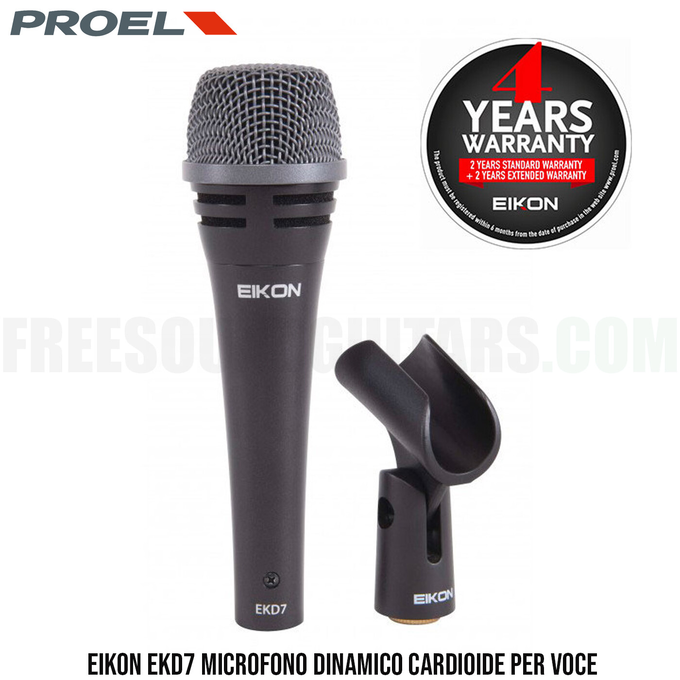 proel Eikon EKD7 Microfono Dinamico Cardioide Professionale per voce canto