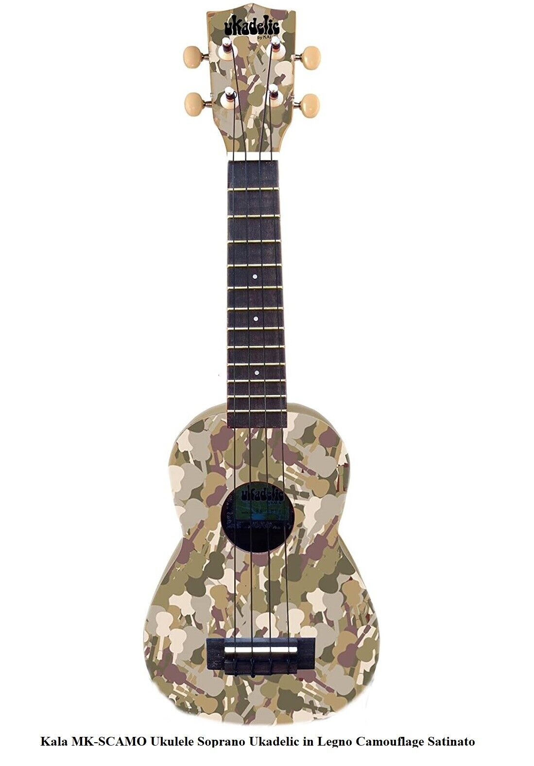 Kala MK-SCAMO  Ukulele Soprano Ukadelic in Legno Camouflage Satinato