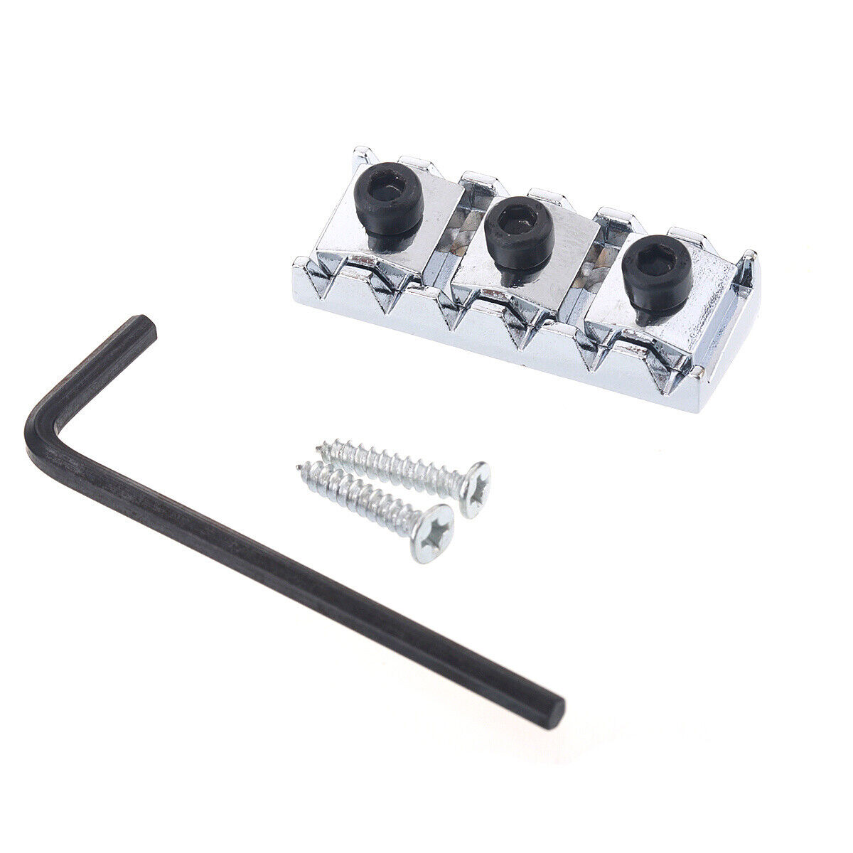 Musiclily Chrome 42mm Guitar Locking Nut For Electric Guitar Locking Tremolo