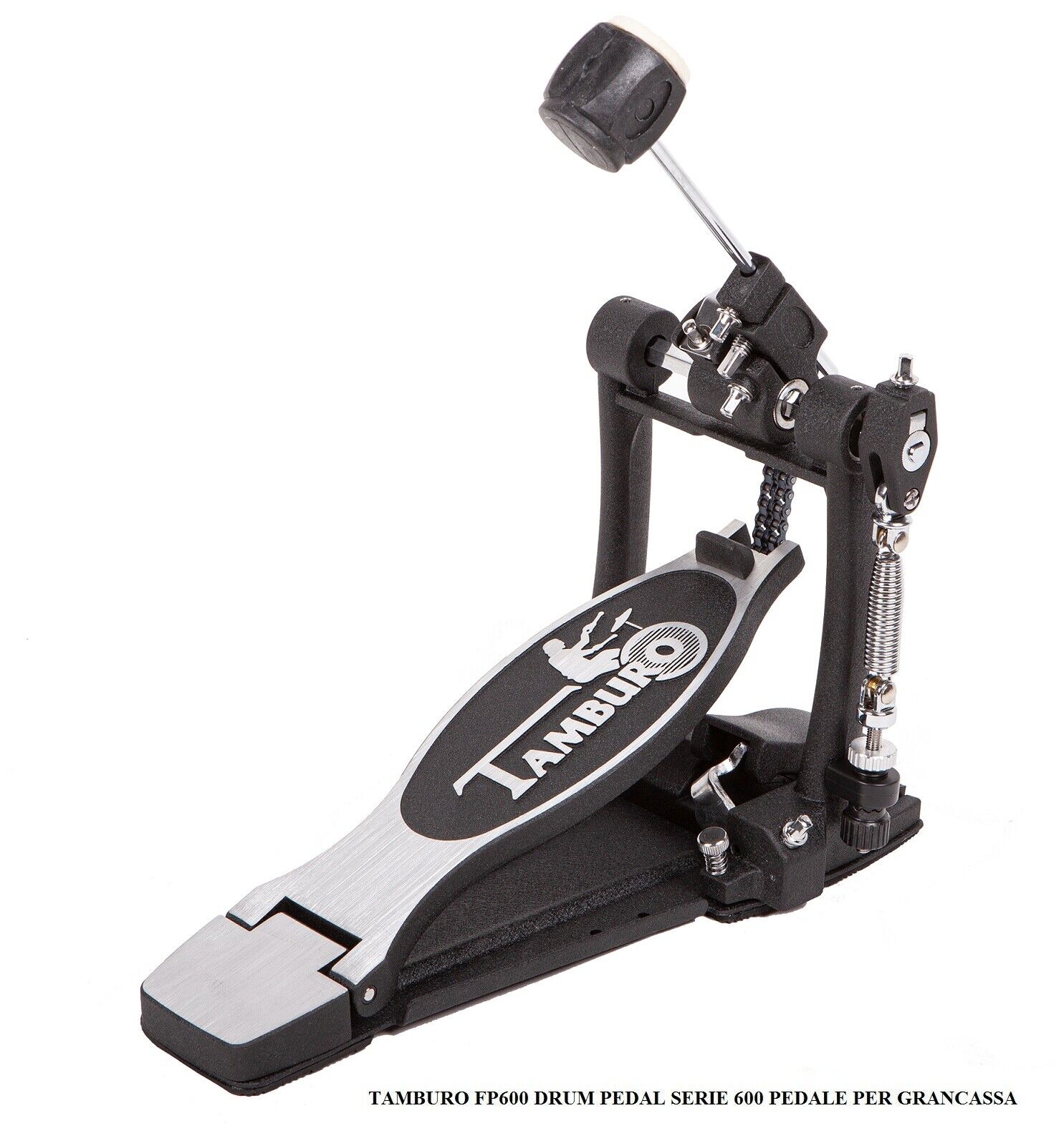 TAMBURO FP600 PEDALE CON TRAZIONE A CATENA PER GRANCASSA BATTERIA PEDAL DRUM 600
