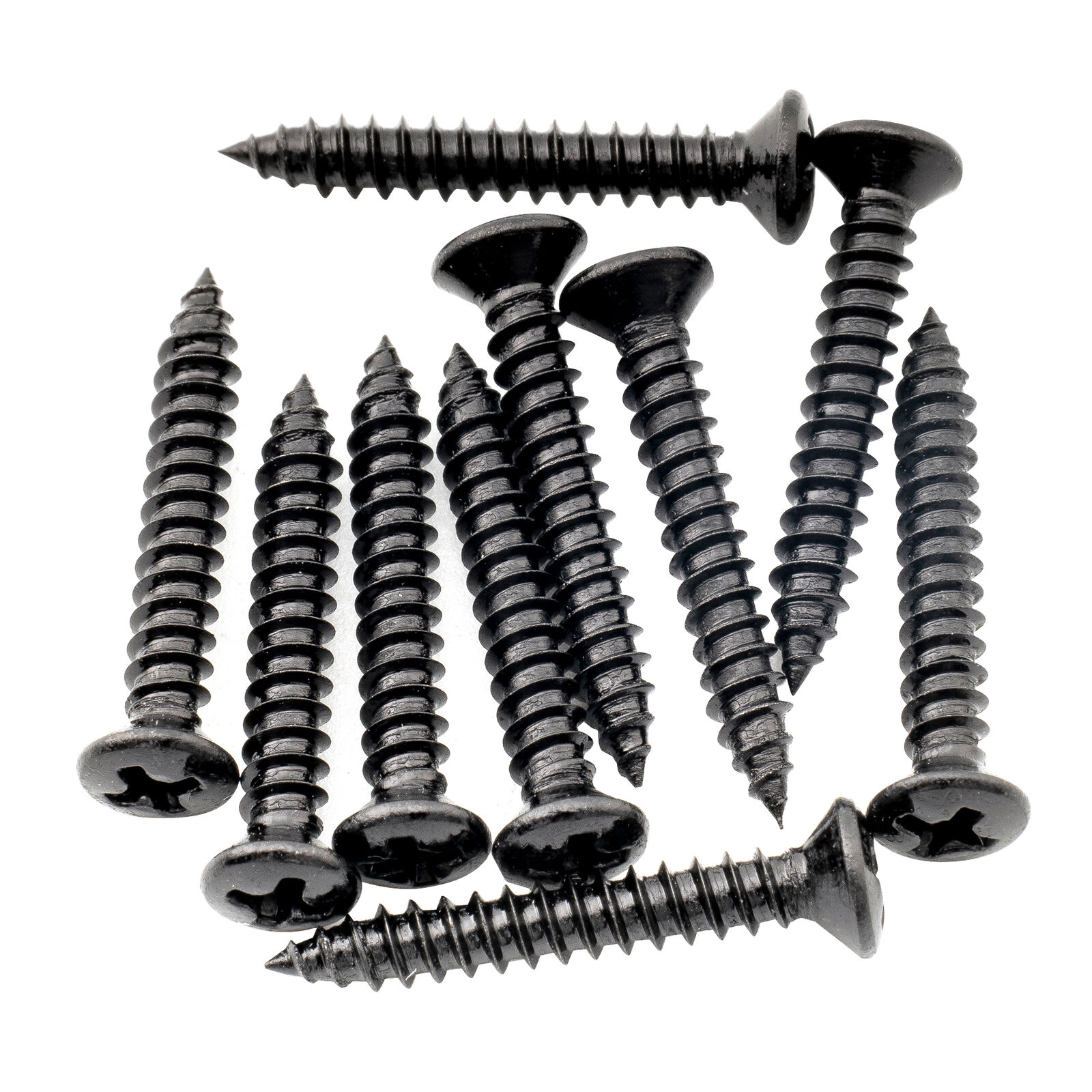 Musiclily Ultra 10Pcs Black 2.5x18mm Stainless Steel Countersunk Guitar Screws