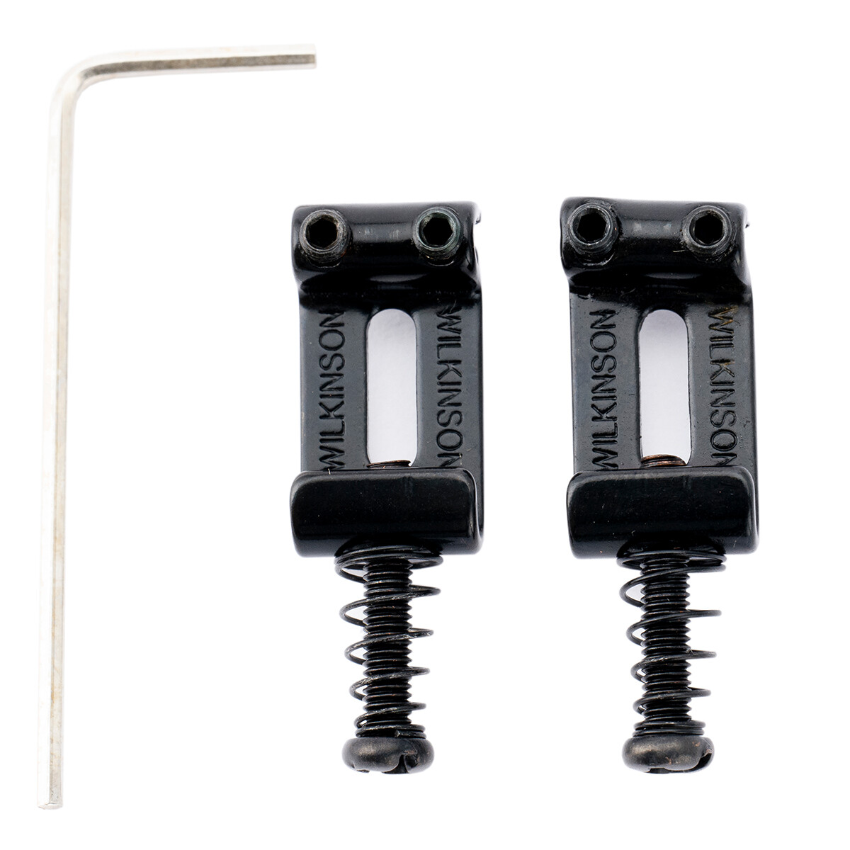 Wilkinson 2Pcs Black 10.8mm Vintage Steel Saddles For Tremolo Bridge ST Guitar