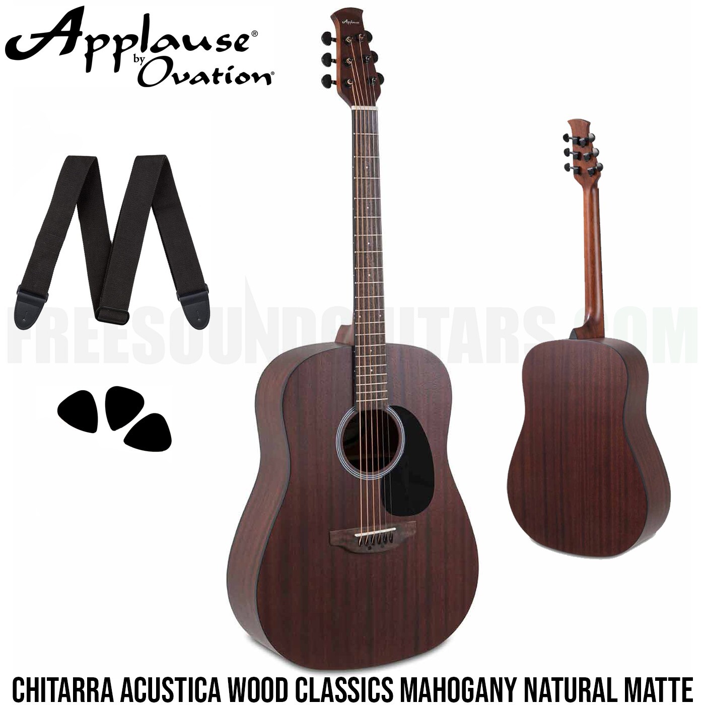 Applause Ovation AAD96-M Chitarra acustica Wood Classics Mahogany Natural Matte