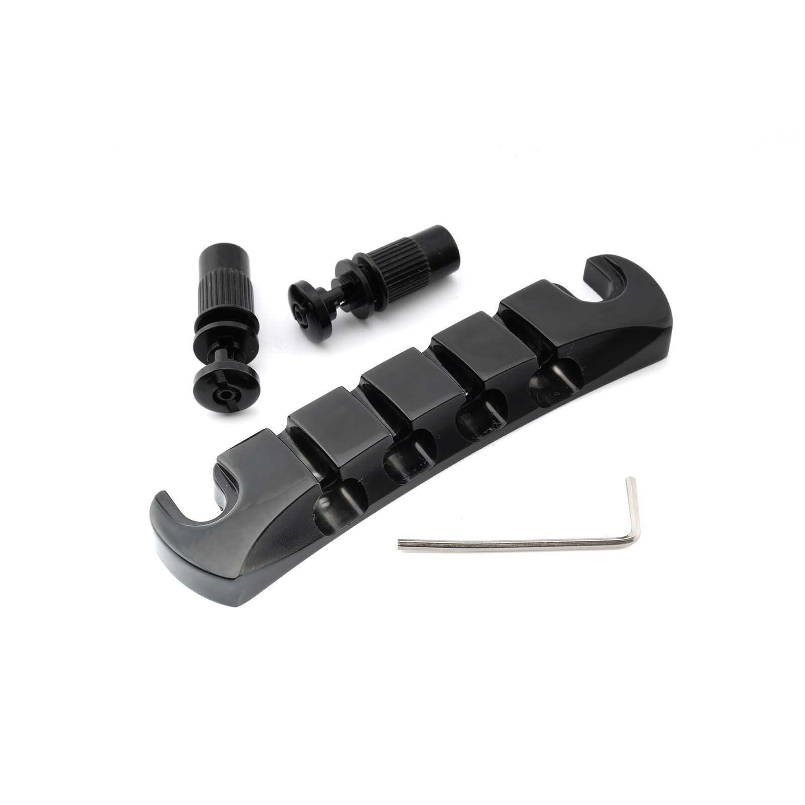 Musiclily Pro Black 18mm Zinc Alloy Top Loading 4-String Bass Stop Tailpiece