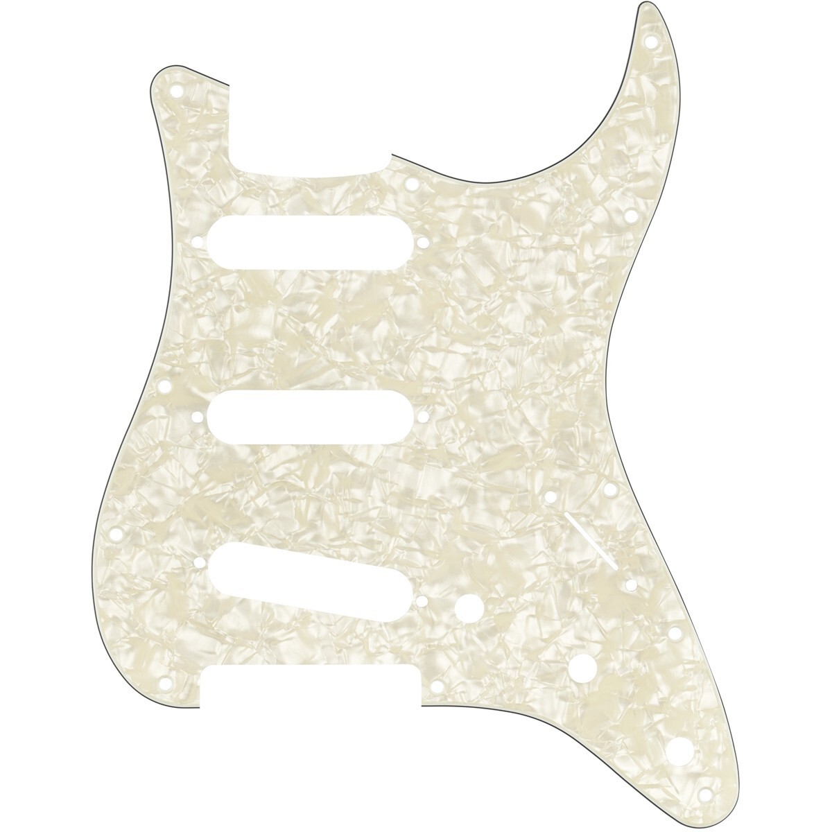 FENDER Pickguard Stratocaster SSS 11-Hole Aged White Pearl   battipenna 11 fori