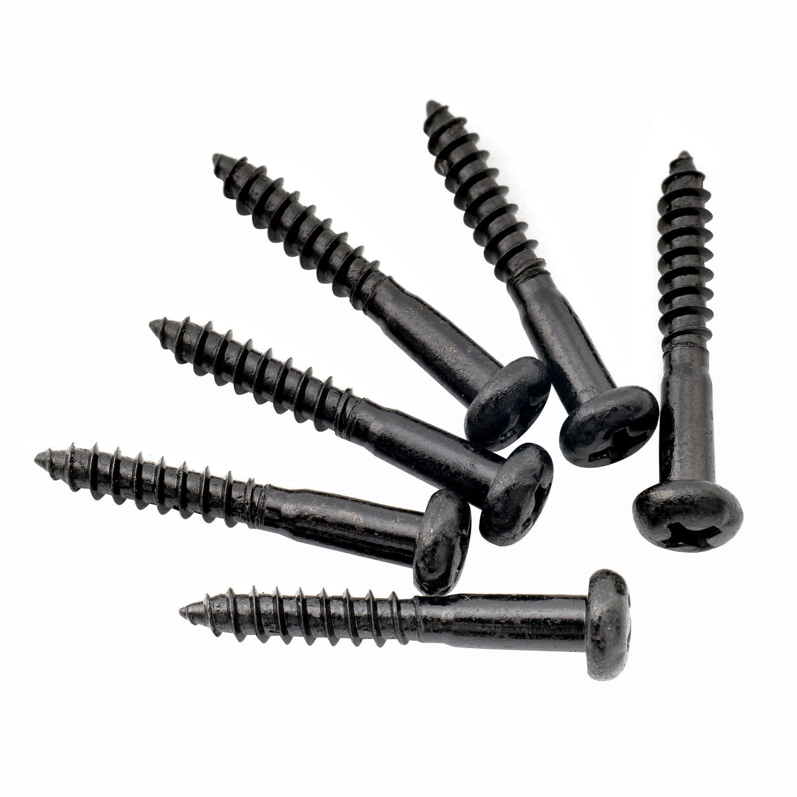 Musiclily Ultra 6Pcs Black 3.5x25mm Pan Head Screws For ST Guitar Tremolo Bridge