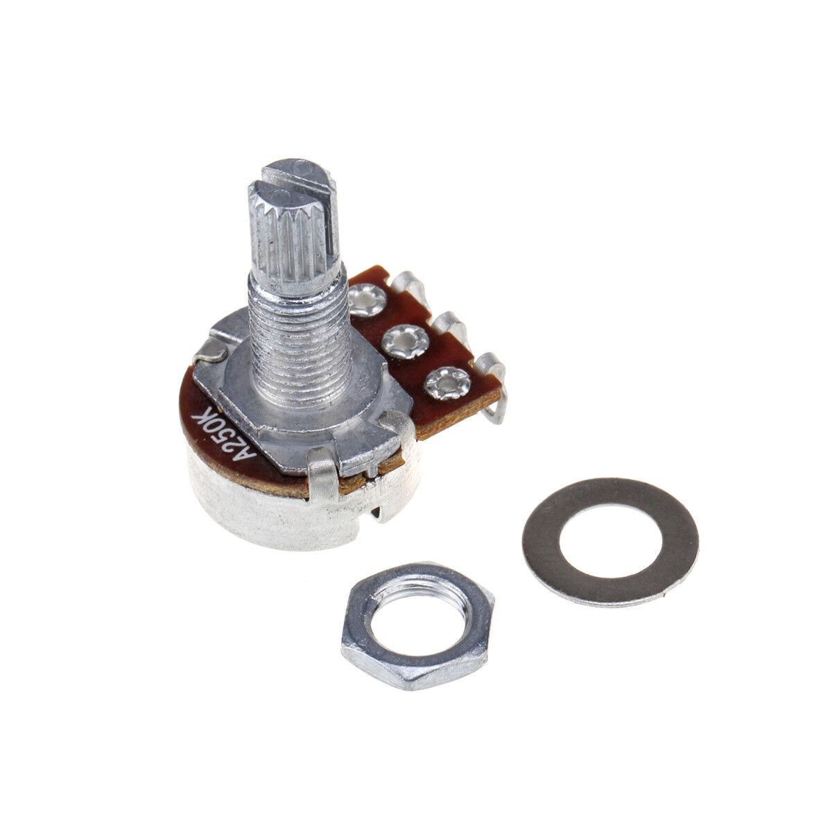 Musiclily Metric Mini 18mm Split Shaft A250K Guitar Potentiometers (2 Pieces)