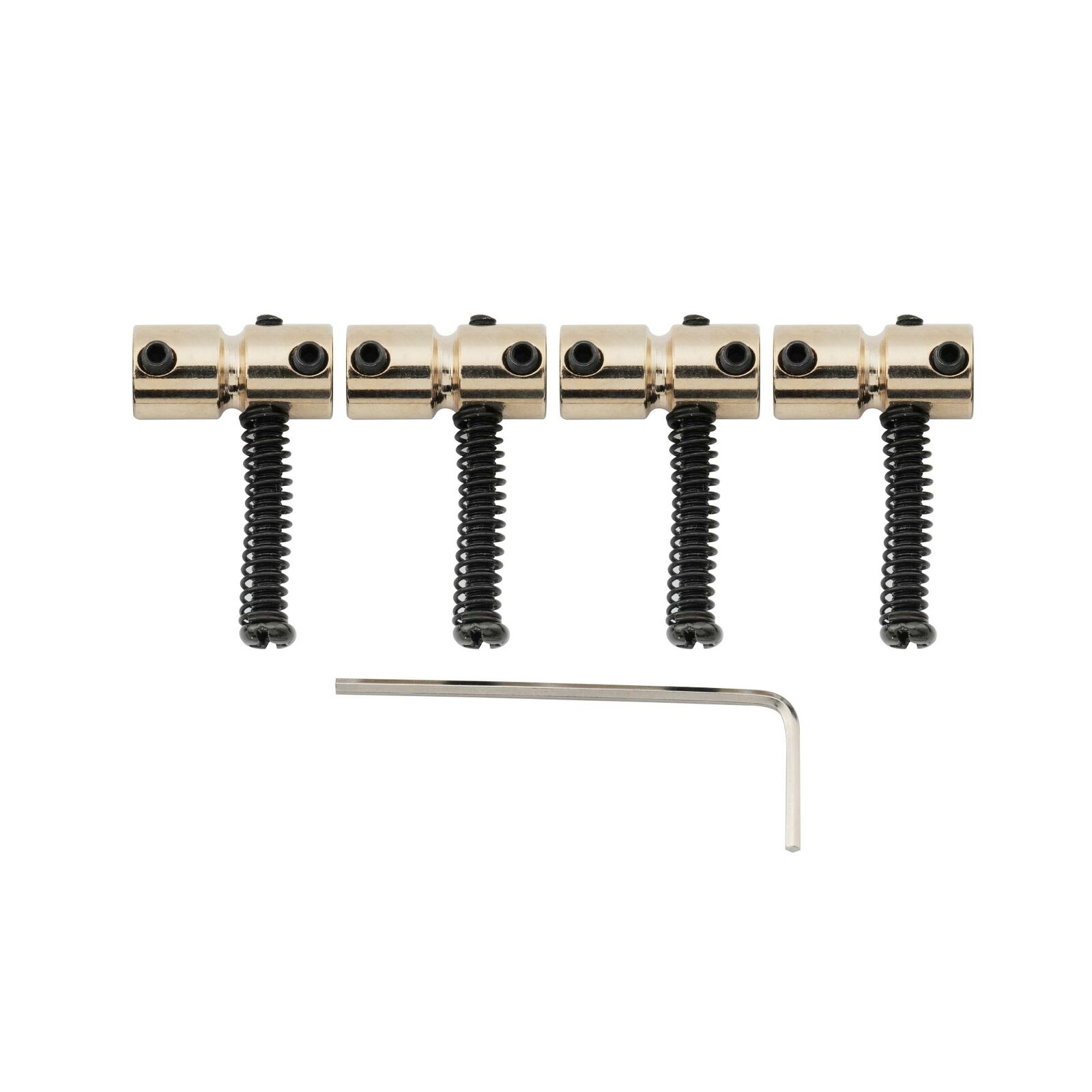 Musiclily Pro 4Pcs Gold 19mm Bridge Saddles For 4 String Precision Jazz Bass