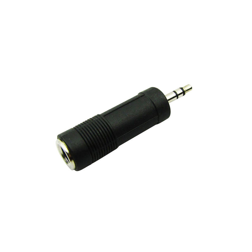 Musiclily 2Pcs 6.35mm Female to 3.5mm Male Audio Stereo Adapter Jack Plug Black