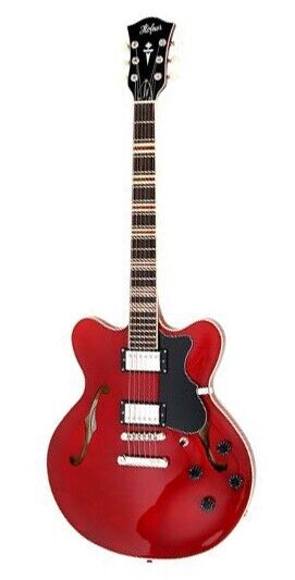Hofner chitarra semiacustica HCT-VTH-R Verythin Contemporary Transparent Red 4/4