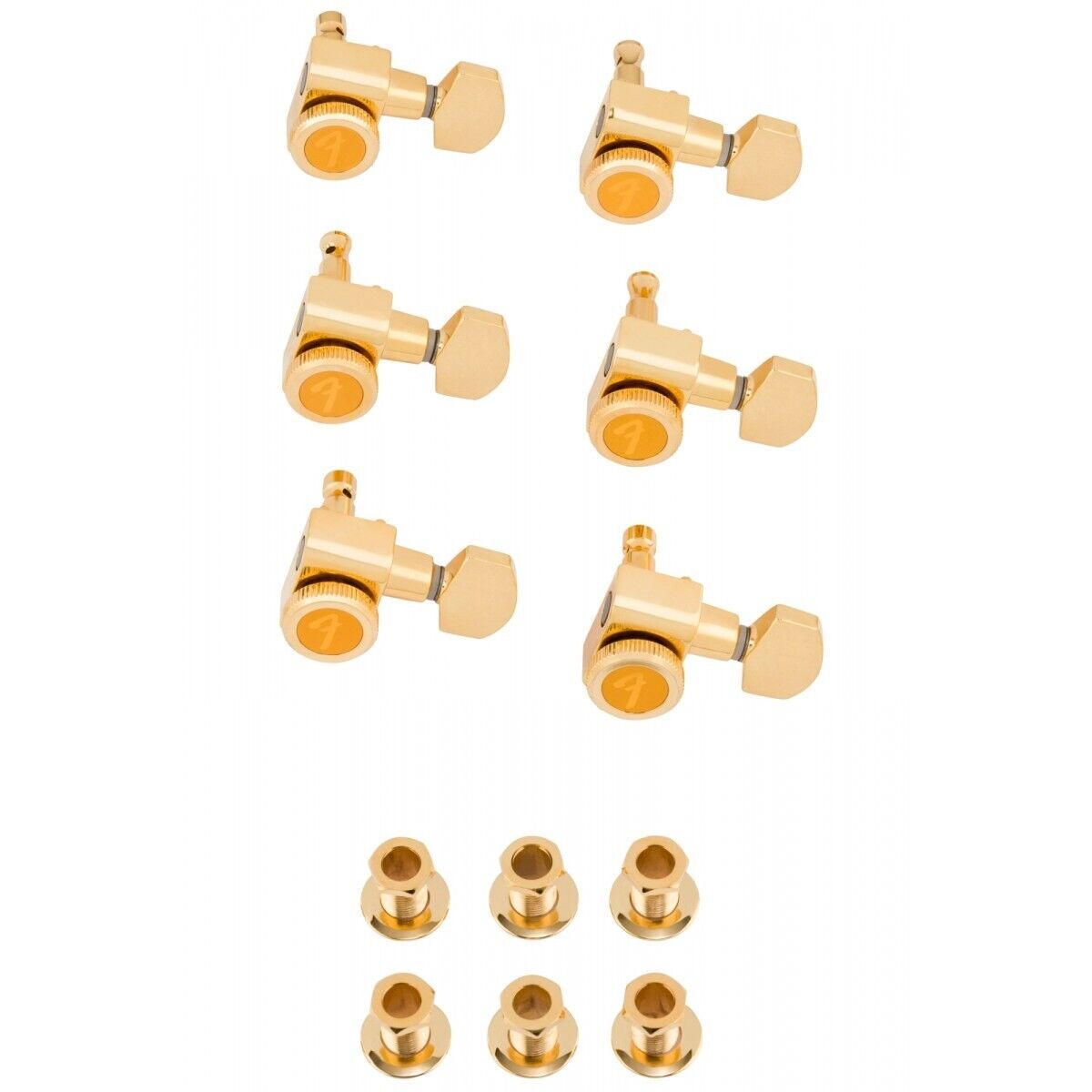 Fender Parts Locking Stratocaster/Telecaster Staggered Tuning Machines (6)  Gold
