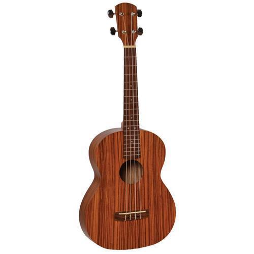 UKULELE BARITONO TOP CORPO ZEBRANO MADE IN EUROPE TAVOLA FONDO FASCE ZEBRAWOOD T