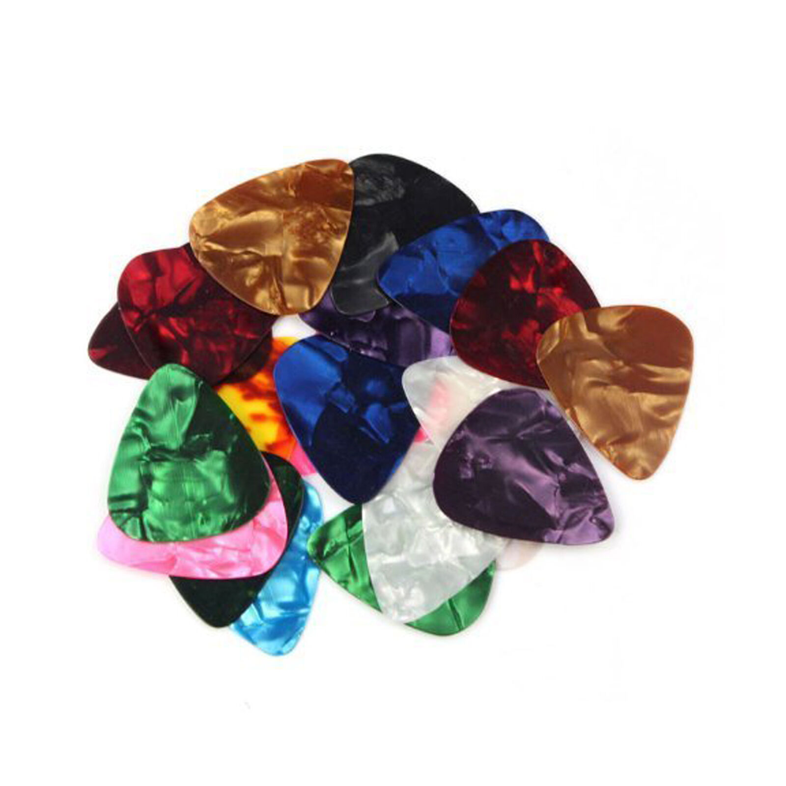 Musiclily 0.5mm Light Gauge Peariod Guitar Bass Picks, Random Color(20 Pieces)