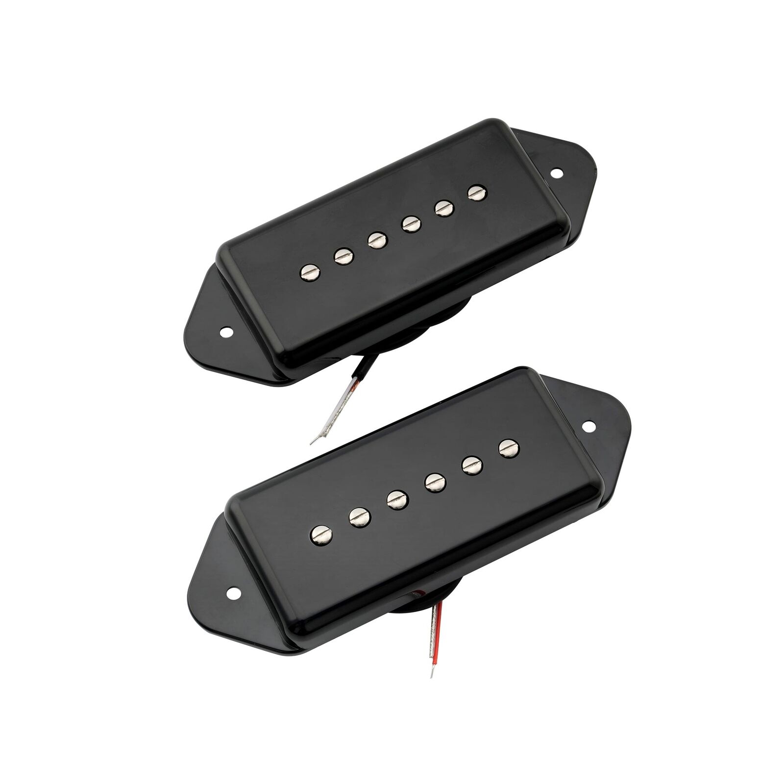 Artec ASA91 Black Alnico 5 P90 Dogear Single Coil Guitar Neck Bridge Pickups Set