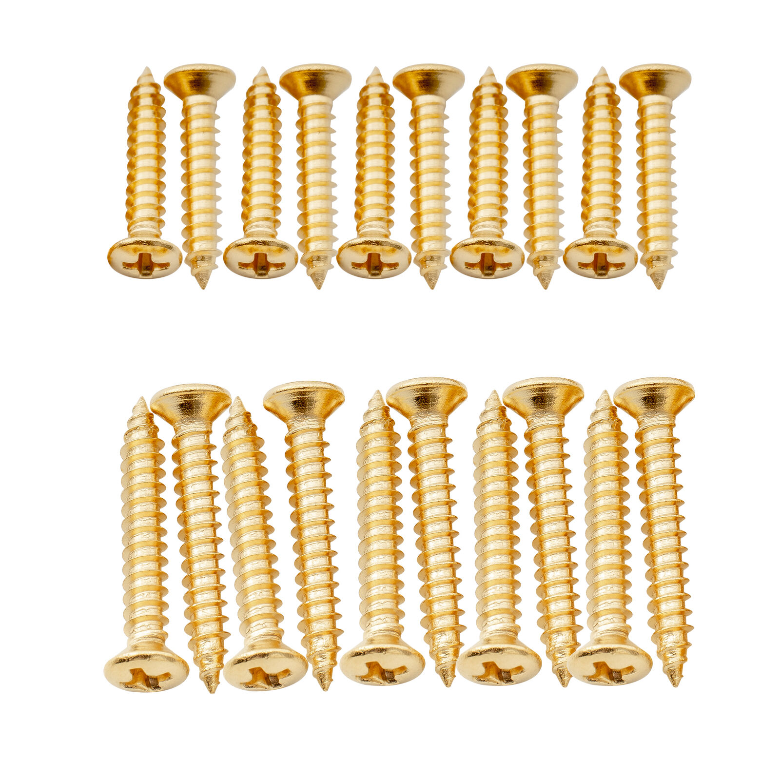 Musiclily Ultra Gold 2.5mm Stainless Steel Countersunk Pickup Ring Screws Set