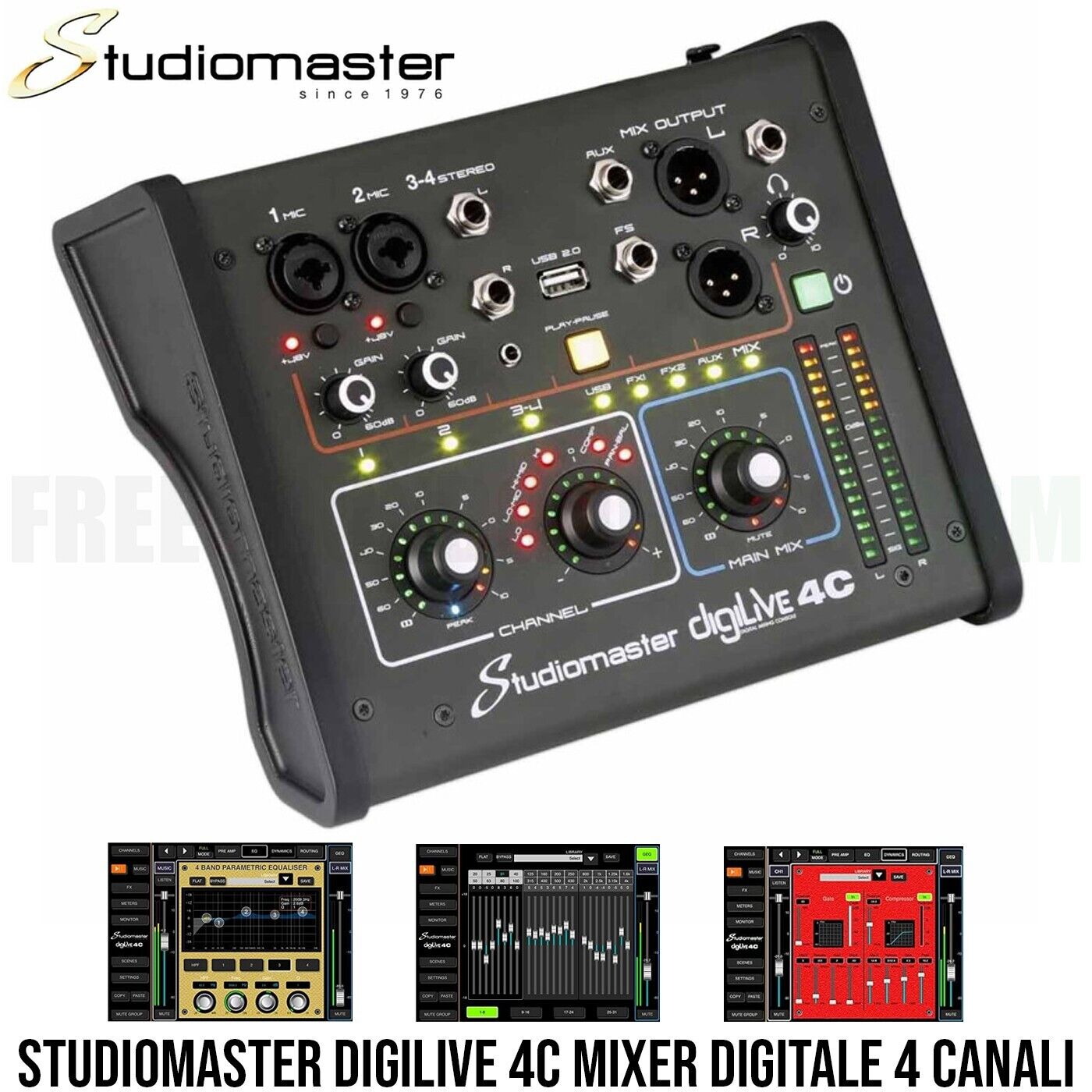 Studiomaster DigiLive 4c Mixer digitale 4 canali professionale