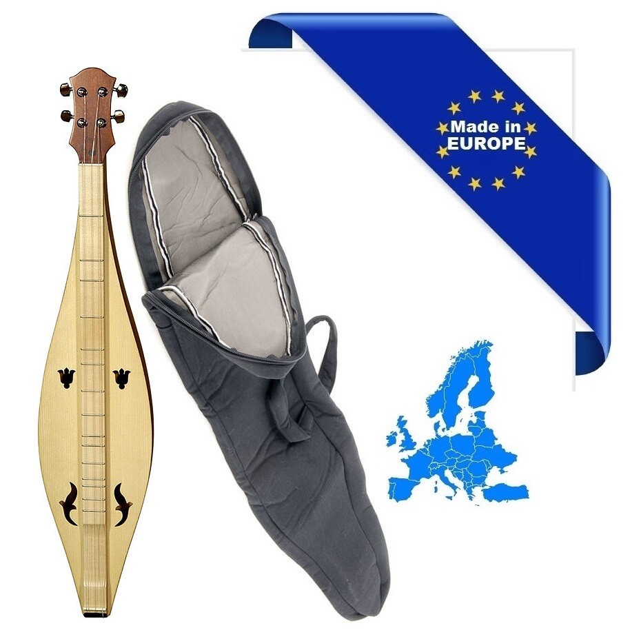 APPALACHIAN DULCIMER PICCOLO TOP ABETE FONDO LIME FASCE E MANICO ACERO SCALA 615