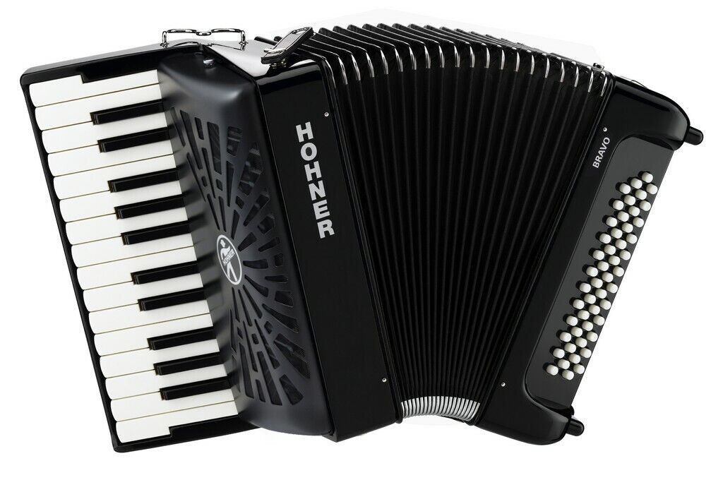 HOHNER BRAVO I 49 F, NERO 2019 (SILENTKEY) FISARMONICHE A PIANO 120 BASSI