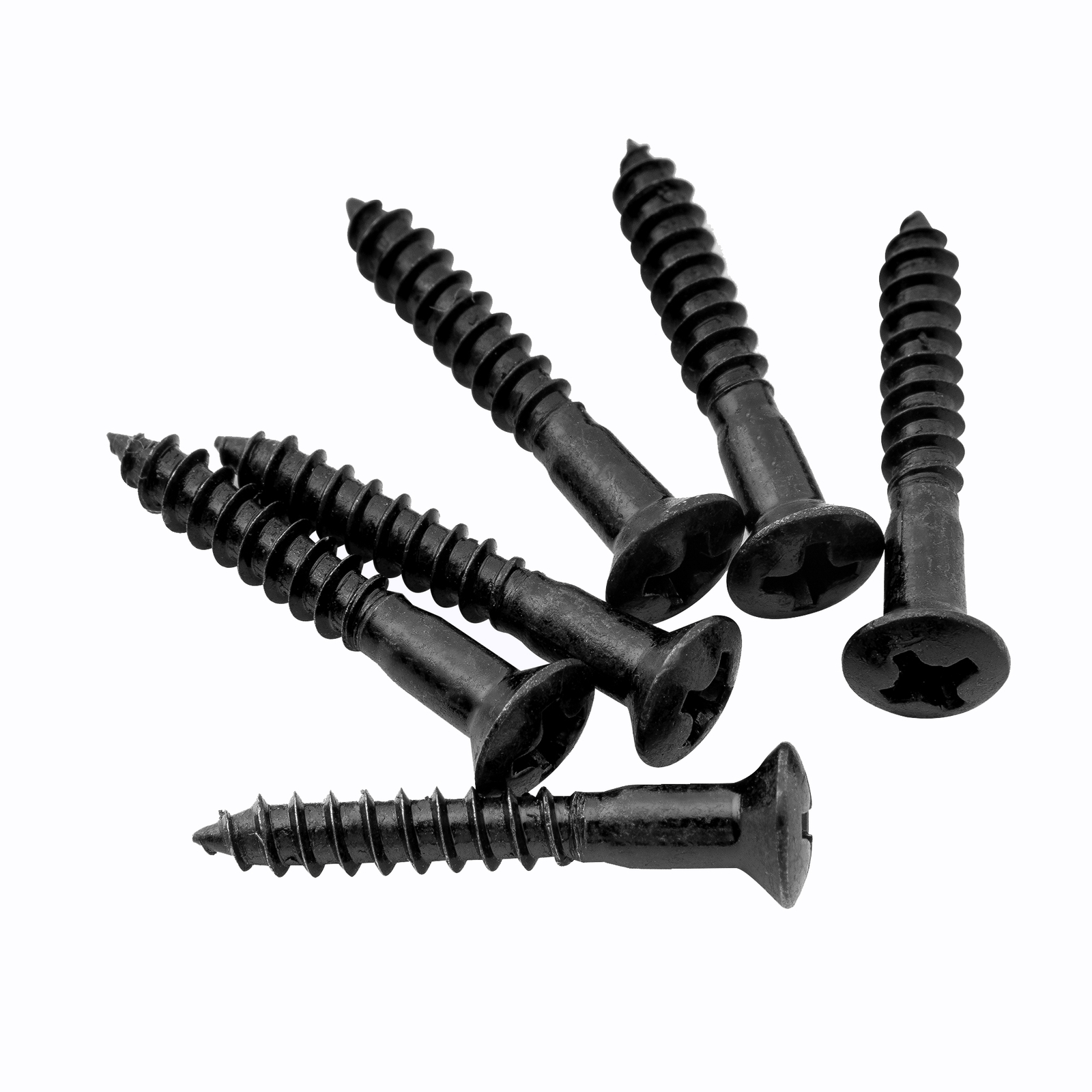 Musiclily Ultra 6Pcs Black 3.5x25mm Stainless Steel Countersunk Guitar Screws