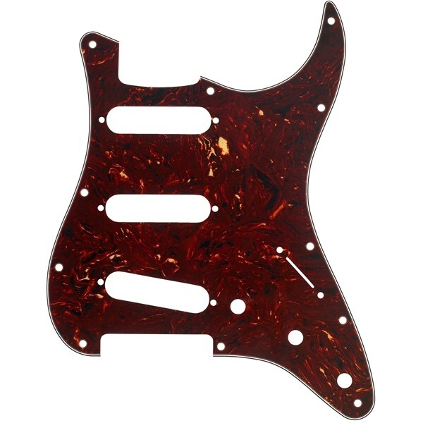 Fender Parts Pickguard Stratocaster S/S/S 11-Hole Mount Tortoise Shell, 4-Ply 09