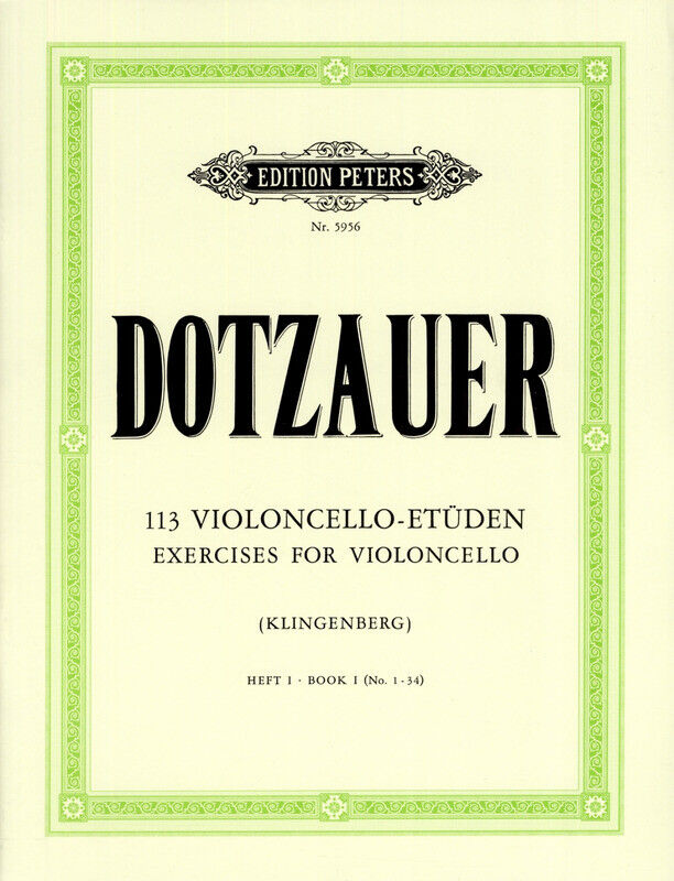 Peters 113 esercizi violoncello volume 1 Dotzauer Friendrich