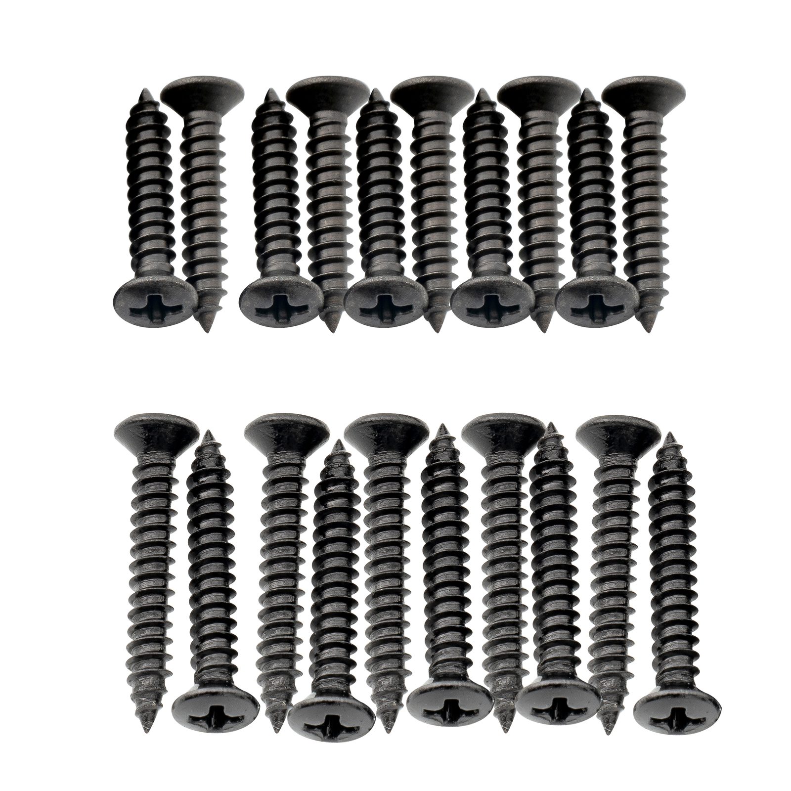 Musiclily Ultra Black 2.5mm Stainless Steel Countersunk Pickup Ring Screws Set
