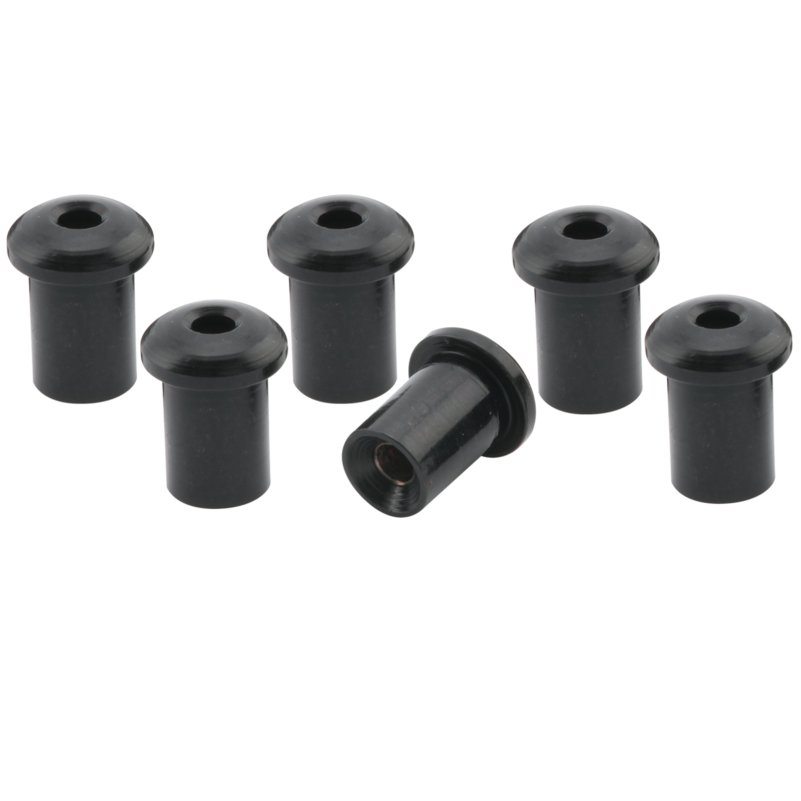 Musiclily Pro 6Pcs Black 5mm Steel Electric Guitar Top Mounting String Ferrules