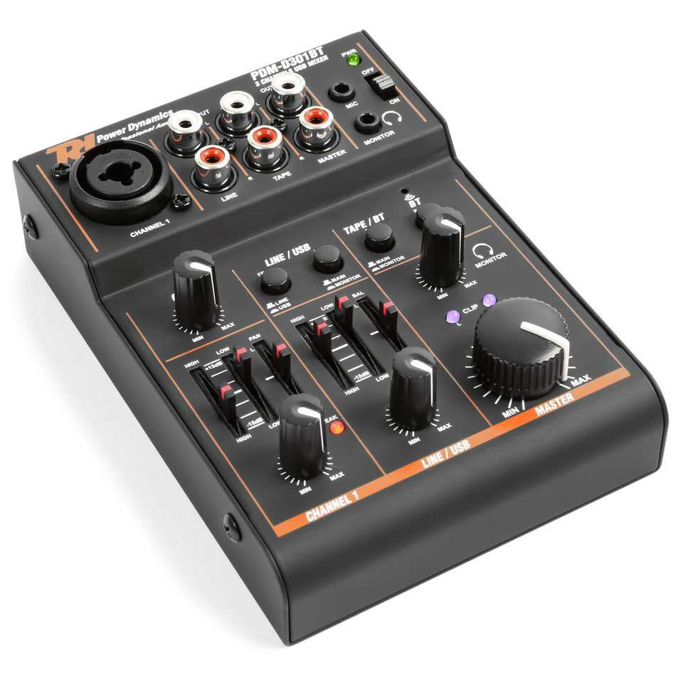 POWER DYNAMICS PDM-D301BT MIXER 3CH/EQ/USB/BT MIXER