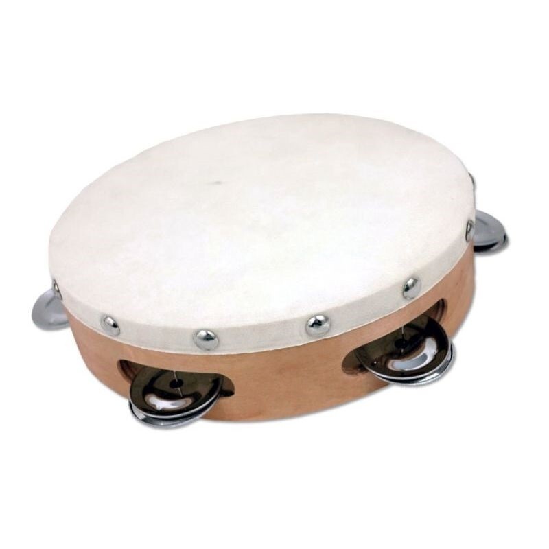 Peace RH-2-0605 Tamburello con sonagli e pelle naturale 6" 15 cm