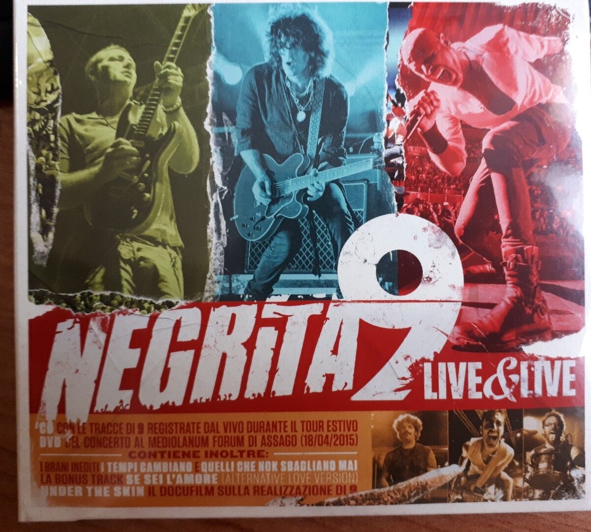 NEGRITA - 9 LIVE & LIVE - CD + DVD DIGIPAK SIGILLATO