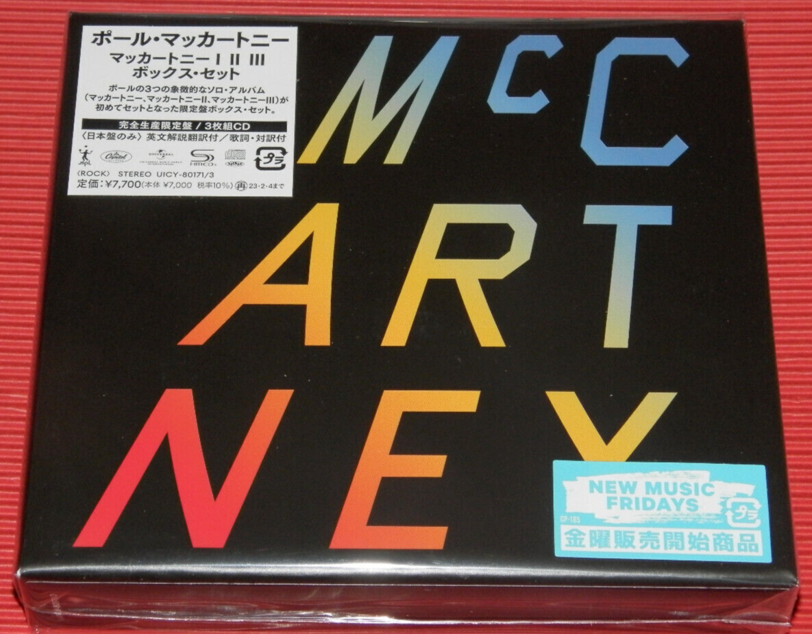 PAUL MCCARTNEY Mccartney I II III JP 3 SHM SCATOLA CD