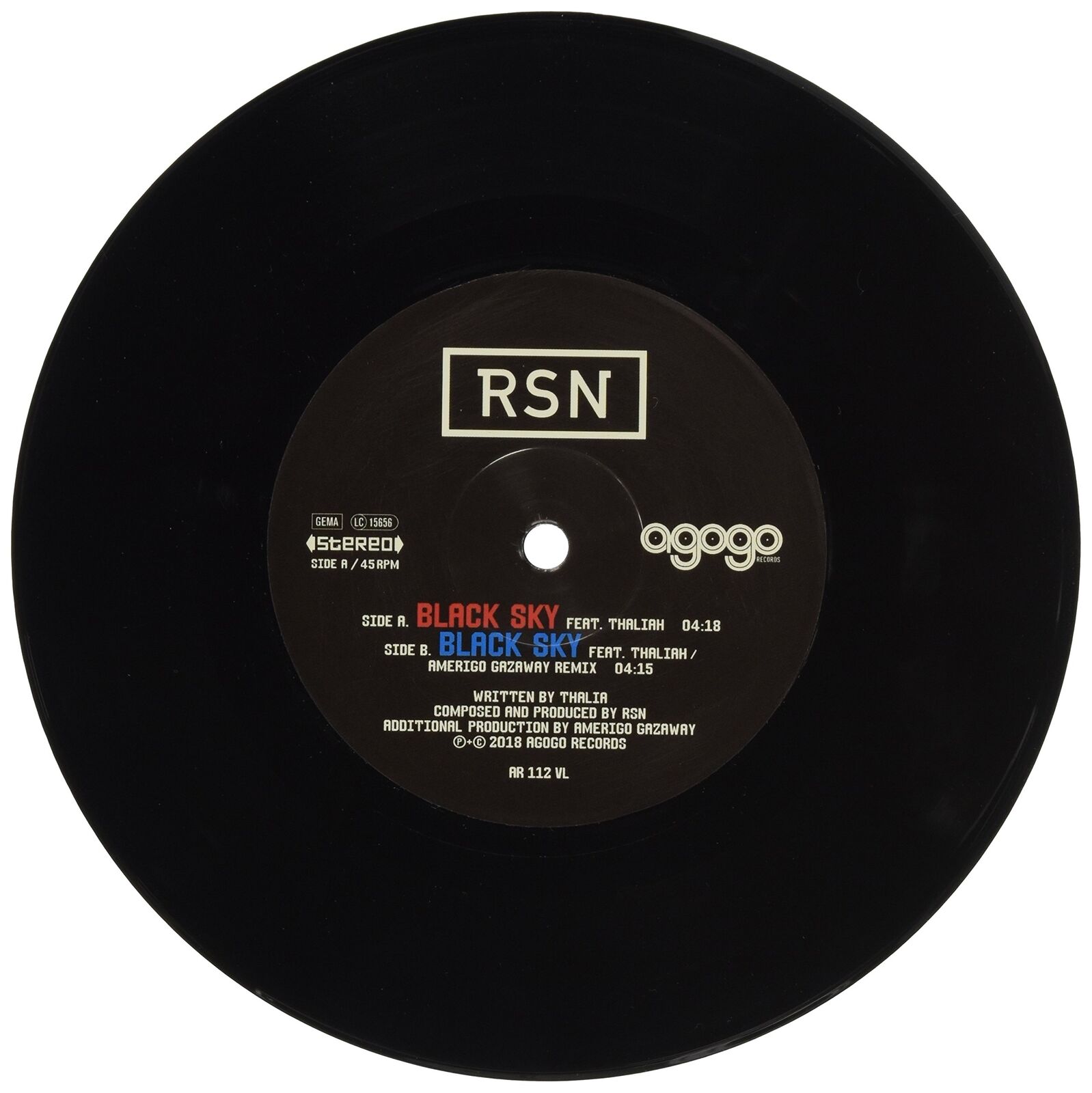 Rsn Black Sky 7 Inch Vinyl AR112VL NEW