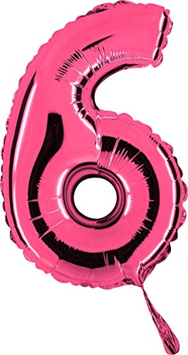 Grabo Numero 6 Midiloon Mini Confezione Singola, Lunghezza 30,5 Cm, Colore Fucsia, 14'' (36Cm), 14016F-P