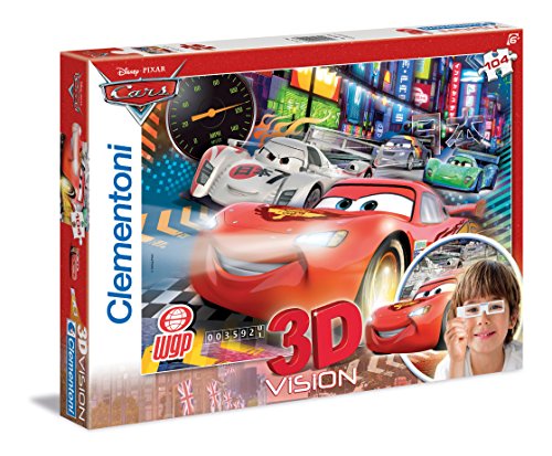 Clementoni Cars Puzzle 3D Vision, 104 Pezzi, 20044
