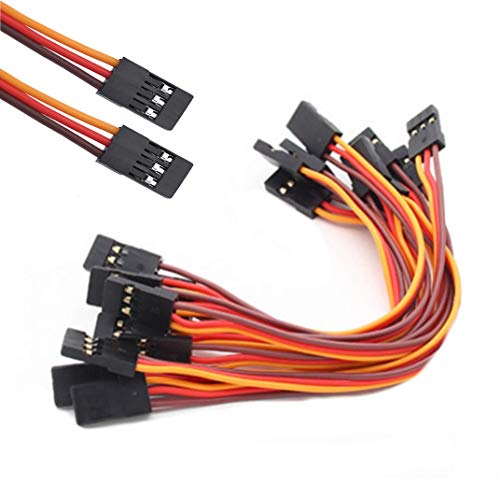 5 Pezzi 20 Cm Di Estensione Patch Jr Futaba Robbe Hitec Compatibile Maschio A Maschio Cavo Patch Cavo 26Awg Per Ricevitore Giroscopio Modello Rc