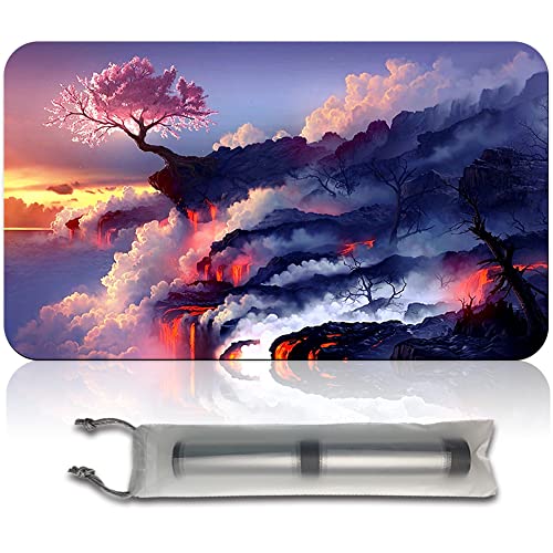 Four Leaves Pink Tree, Tappetino Da Gioco Mtg + Borsa Impermeabile, Dimensioni 60 X 35 Cm, Compatibile Con Digimon Mtg Tcg Ccg Rpg
