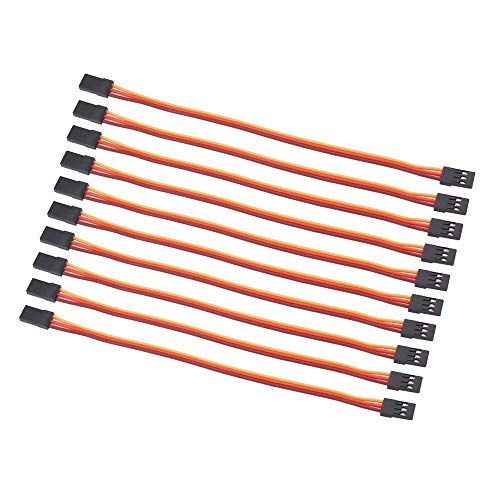 Olirc 10Pcs Maschio A Maschio Servo Estensione Condurre Filo 22Awg 60Cores Cavo 15Cm Per Aereo Rc(C61-10)