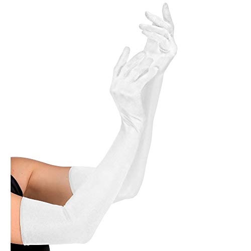 Widmann Milano Party Fashion Guanti Bianchi Cotone 60 Cm.
