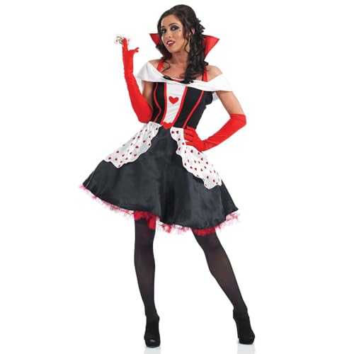 Fun Shack Costume Regina Di Cuori Donna, Vestito Regina Di Cuori Donna, Costume Carnevale Donna Regina Di Cuori, Vestito Carnevale Donna Regina Di Cuo