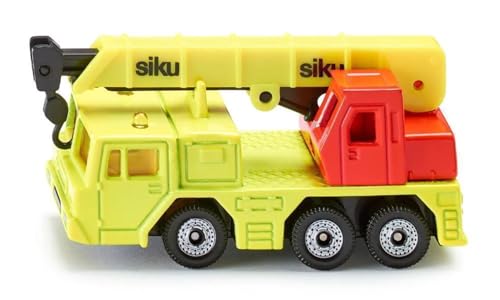 Siku 1326, Camion Con Gru Idraulica, Metallo E Plastica, Giallo E Rosso, Braccio Gru Sollevabile
