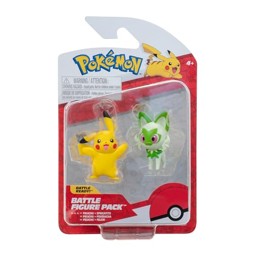 Pokémon Pkw3358 - Pikachu & Felori, Personaggi Ufficiali Dettagliati, 5 Cm