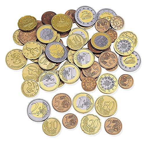 Learning Resources Set Di 100 Monete In Euro, Finte, Per Bambini, Giocattoli 3 Anni